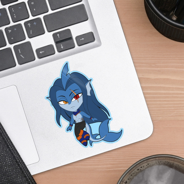 Chibi Typhoon -  Colored Edge Die Cut Sticker