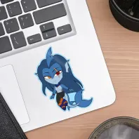 Chibi Typhoon -  Colored Edge Die Cut Sticker