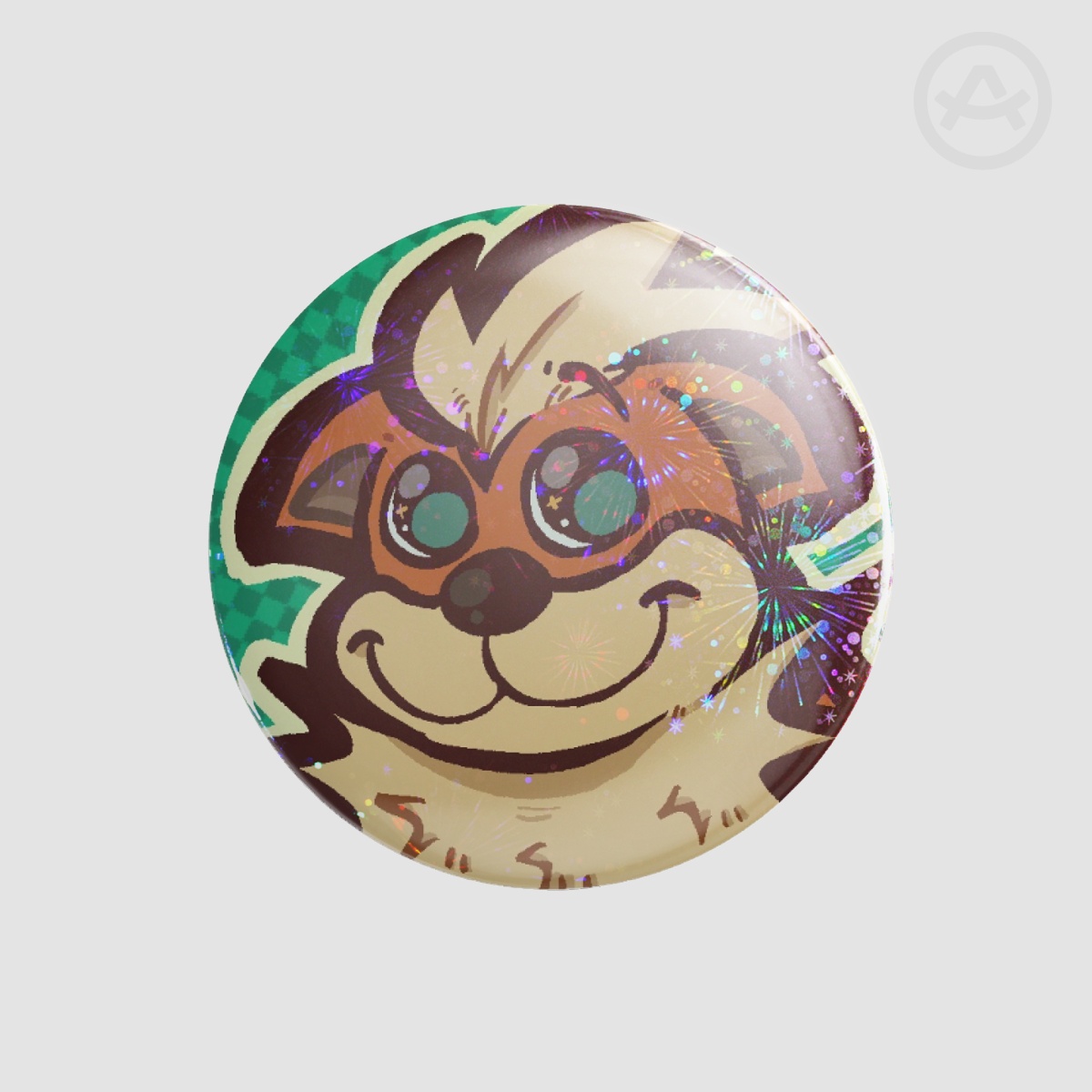A Polite Stare, Growlithe Badge - 1.73"(44mm)