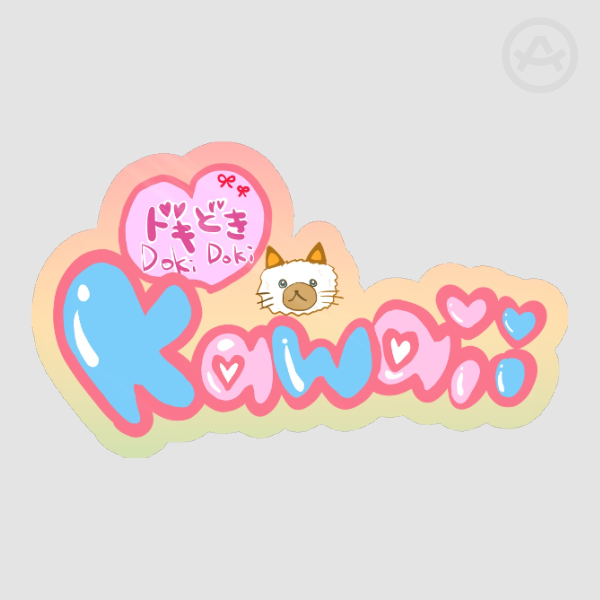 DokiDoki Kawaii Colored Edge Die Cut Stickers