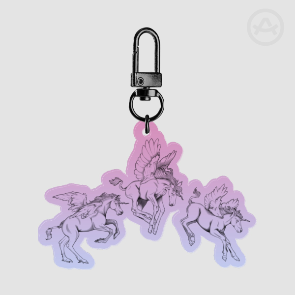 Jumping baby pegasus Acrylic Keychains