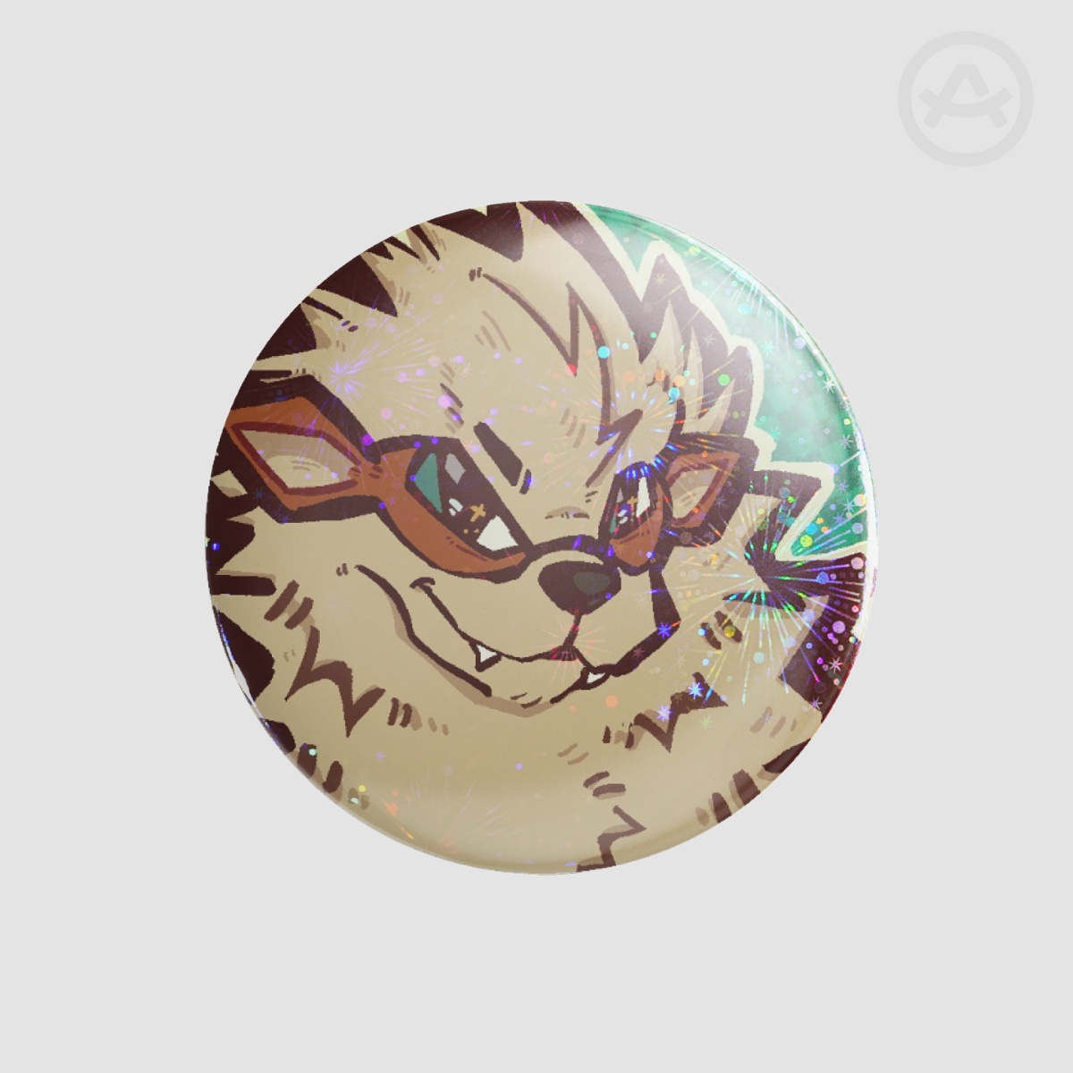 A Humble Glance, Arcanine Badge - 1.73"(44mm)
