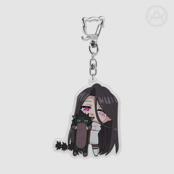 Dabi long cat 【Epoxy Clear Acrylic Keychains】