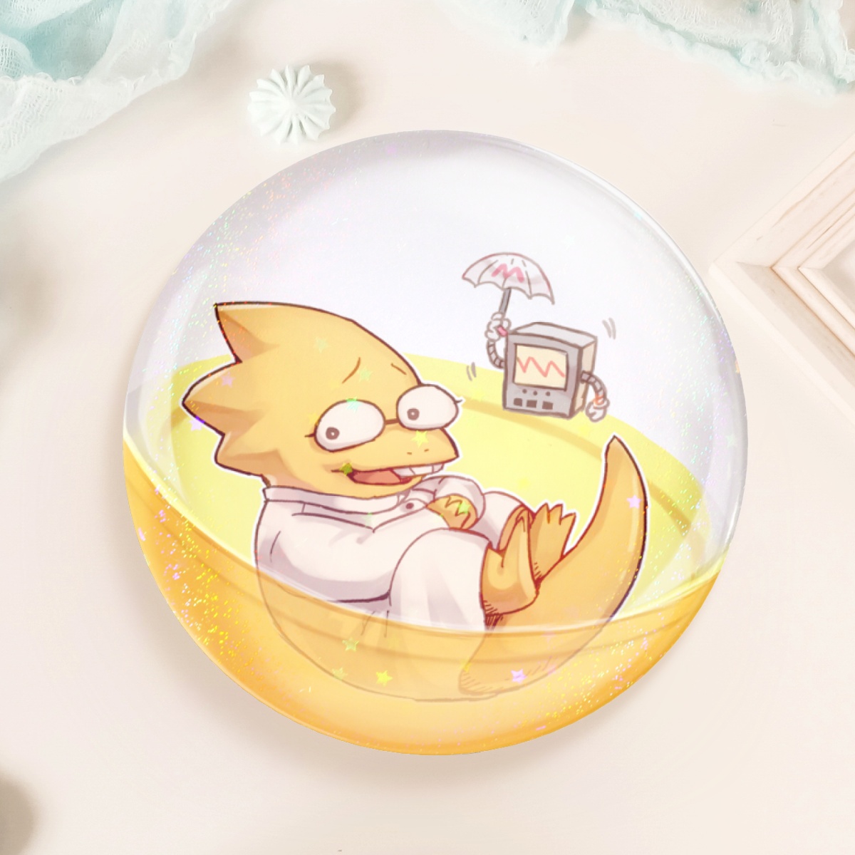 Alphys in Gacha | Button Pins