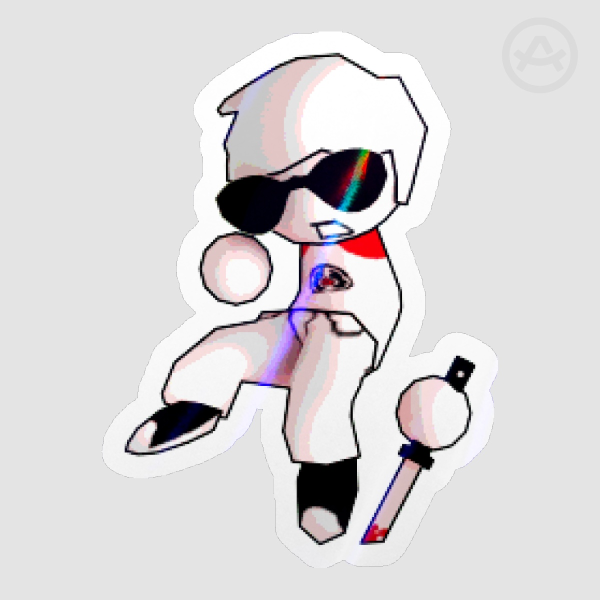 Homestuck Low Poly Dave Strider Sticker
