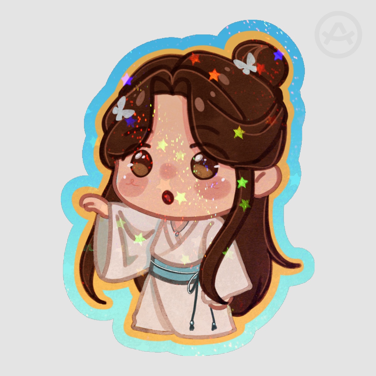 Xie Lian Colored Edge Die Cut Sticker