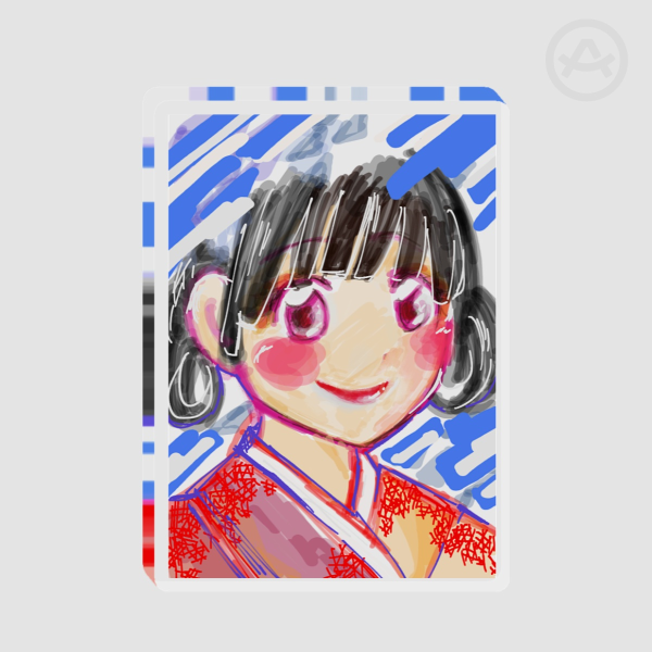 Kimono Girl Thick Acrylic Stand No Base - 0.27"(70mm), 0.39"(10mm)