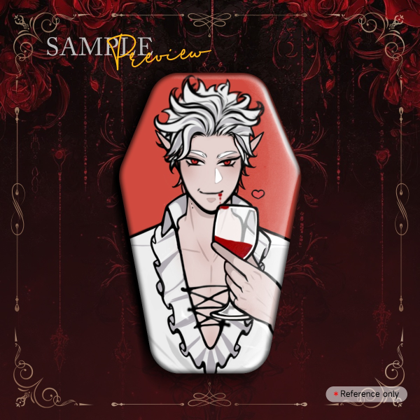 Astarion - Coffin Shape Holographic Badges