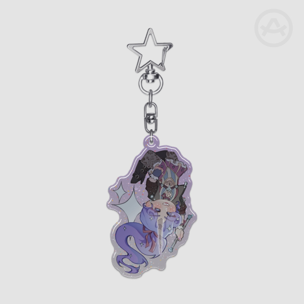 [ Deadlock ] Celeste Zipline Epoxy Glitter Acrylic Keychain 1.57" x 2.5"