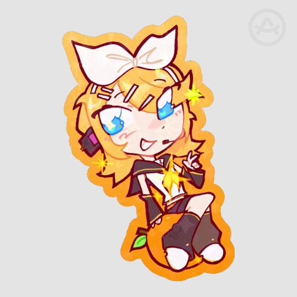 Colored Kagamine Rin Sticker
