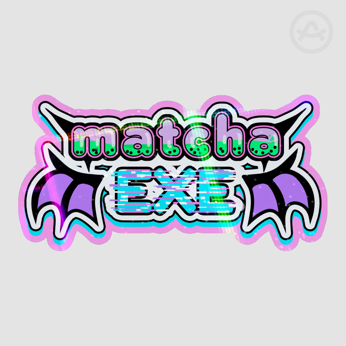 MatchaEXE Logo Coloured Edge Sticker