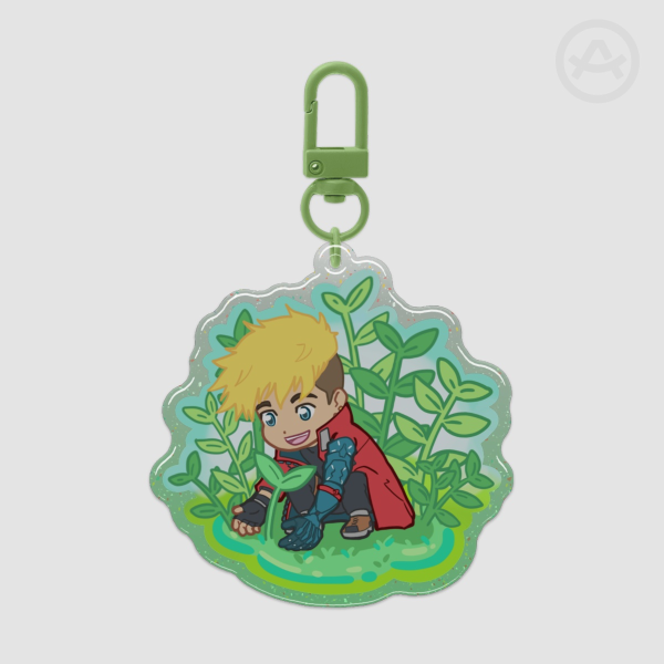 Vash the Plant [ TRIGUN STAMPEDE ] Epoxy Glitter Acrylic Keychain