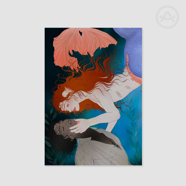 Mermaid & Sailor (Art Print)