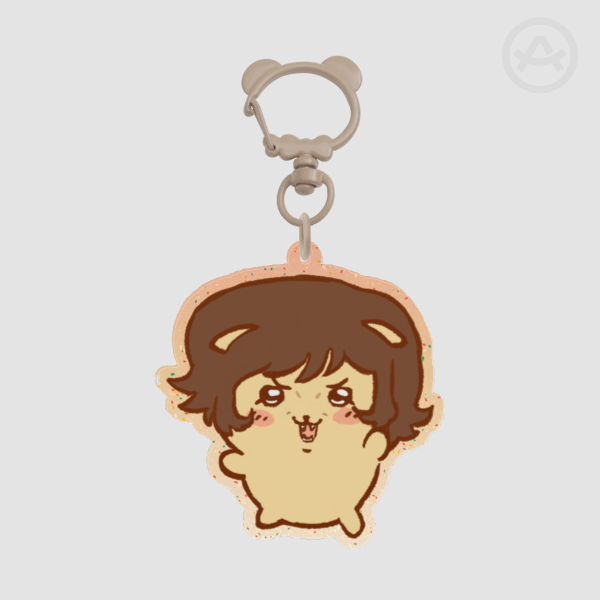 Akira Fudo x Chiikawa glitter Acrylic Keychain