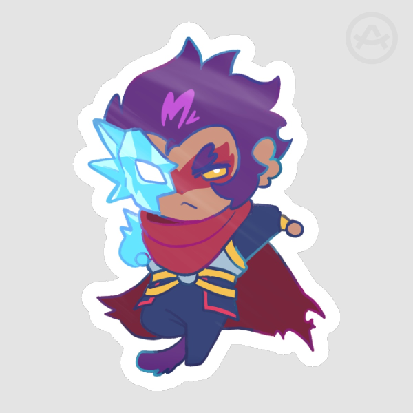 six eared macaque sticker
