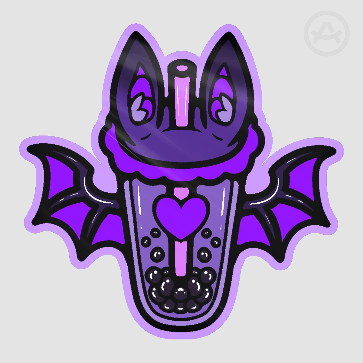 Purple Bobat Glossy Sticker