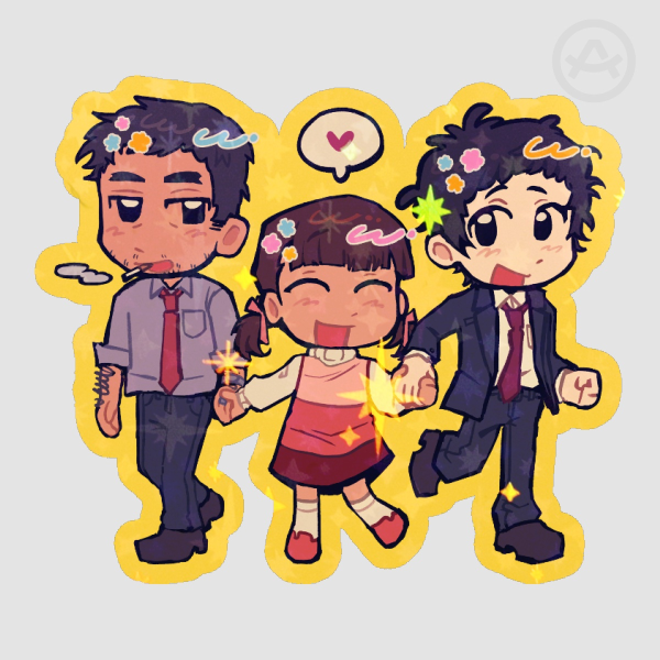 Dojima Family + Adachi Holo Star Sticker / Persona 4