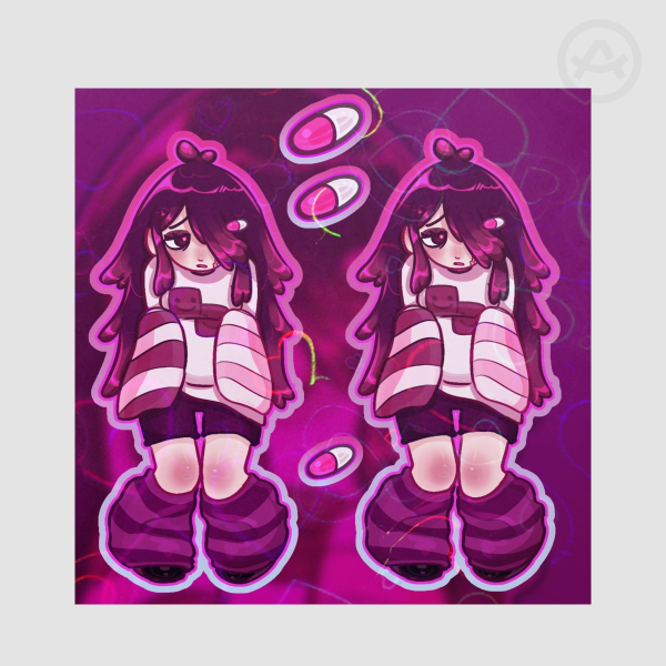 Double Shisa Holo Heart Stickers Sheet