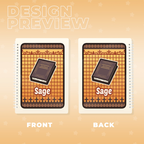 YTTD Sage Card Double-side Spiral Notebook