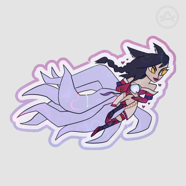 Ahri Heart Holo Sticker