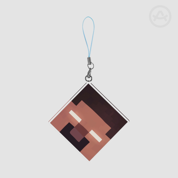 herobrine's head keychain