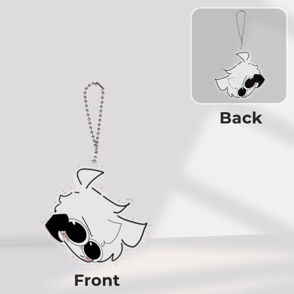 Fello Glitter Acrylic Keychain