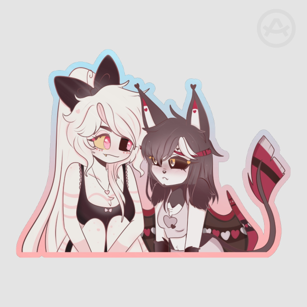 Female HuskerDust sleepover sticker