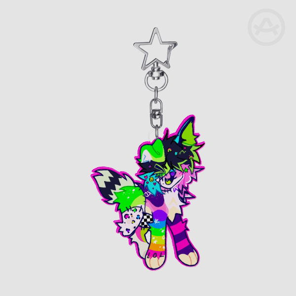 Scene Dog Keychain
