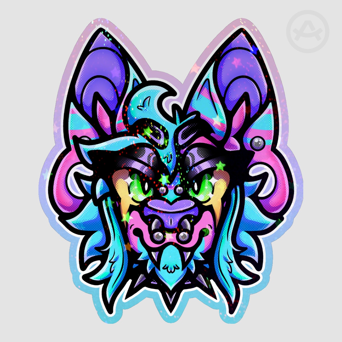 MatchaEXE Headshot Coloured Edge Sticker