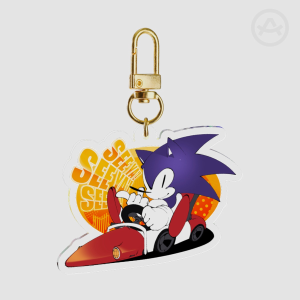 Sonic Car Keychain