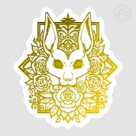 🐇The Rabbit Follower Logo - Gold Foil Stamp Stickers