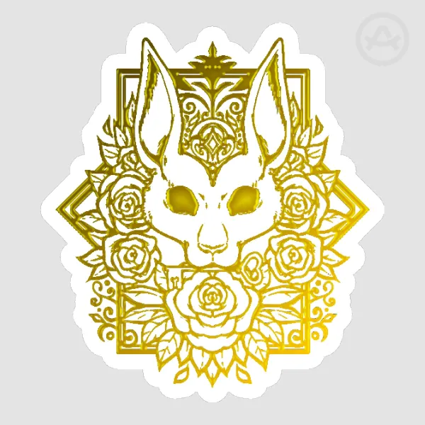🐇The Rabbit Follower Logo - Gold Foil Stamp Stickers