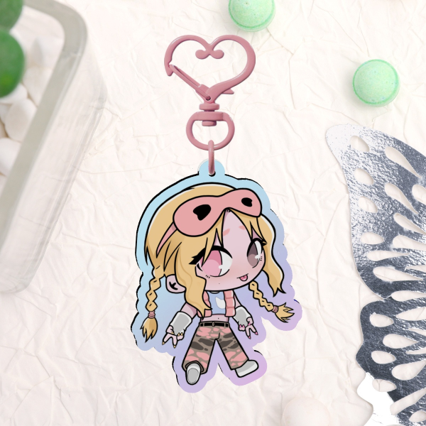 XLOV Rui Biii:-P Rainbow Acrylic Keychain