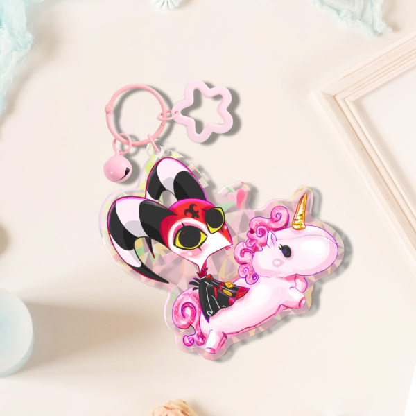 [Keychain] Unicorn Blitzy Broken glass effect