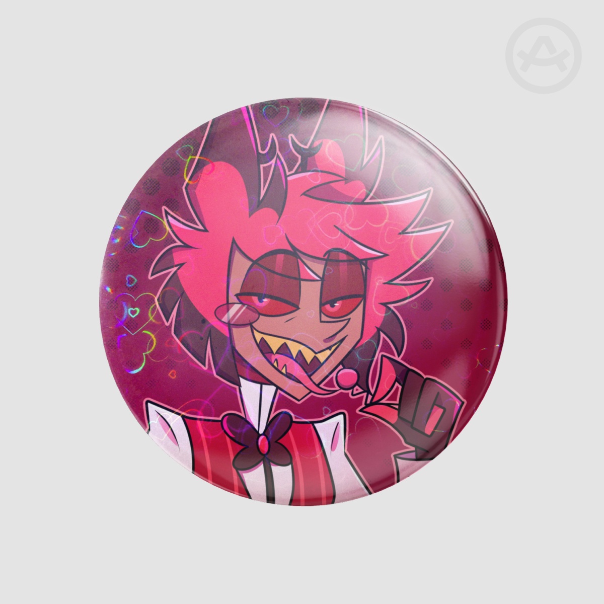 Waitress Alastor Holographic Pin