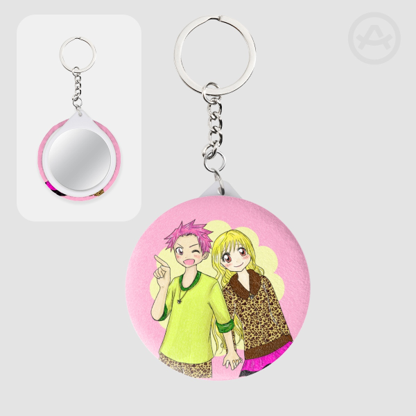 Gyaru and Yankey Plush Badge Mirror Keychains