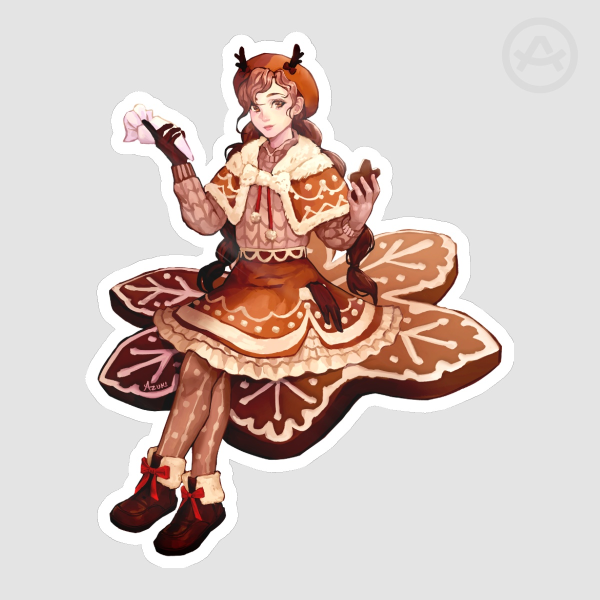 Gingerbread Girl Sticker