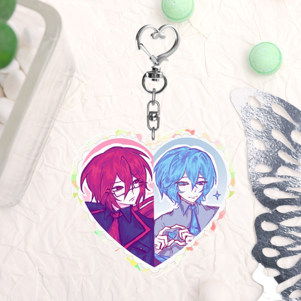 Mikuo x Ted Vocaloid / UTAU Broken Glass Keychain