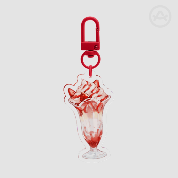 Strawberry Parfait Keychain