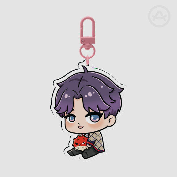 Love and Deepspace Rafayel with Plushie Acrylic Keychains