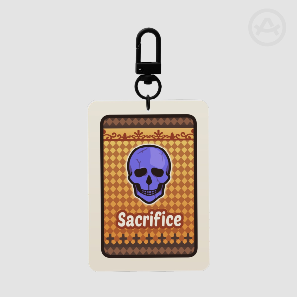 YTTD Sacrifice Card Glitter Acrylic Keychains