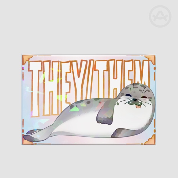They/Them Pronouns Seal Badge