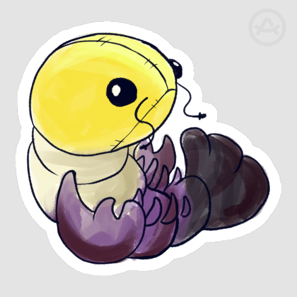 Nonbinary Lobster Die Cut Stickers