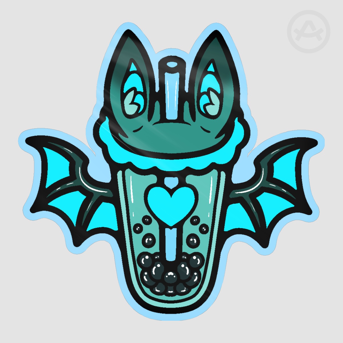 Blue Bobat Glossy Sticker