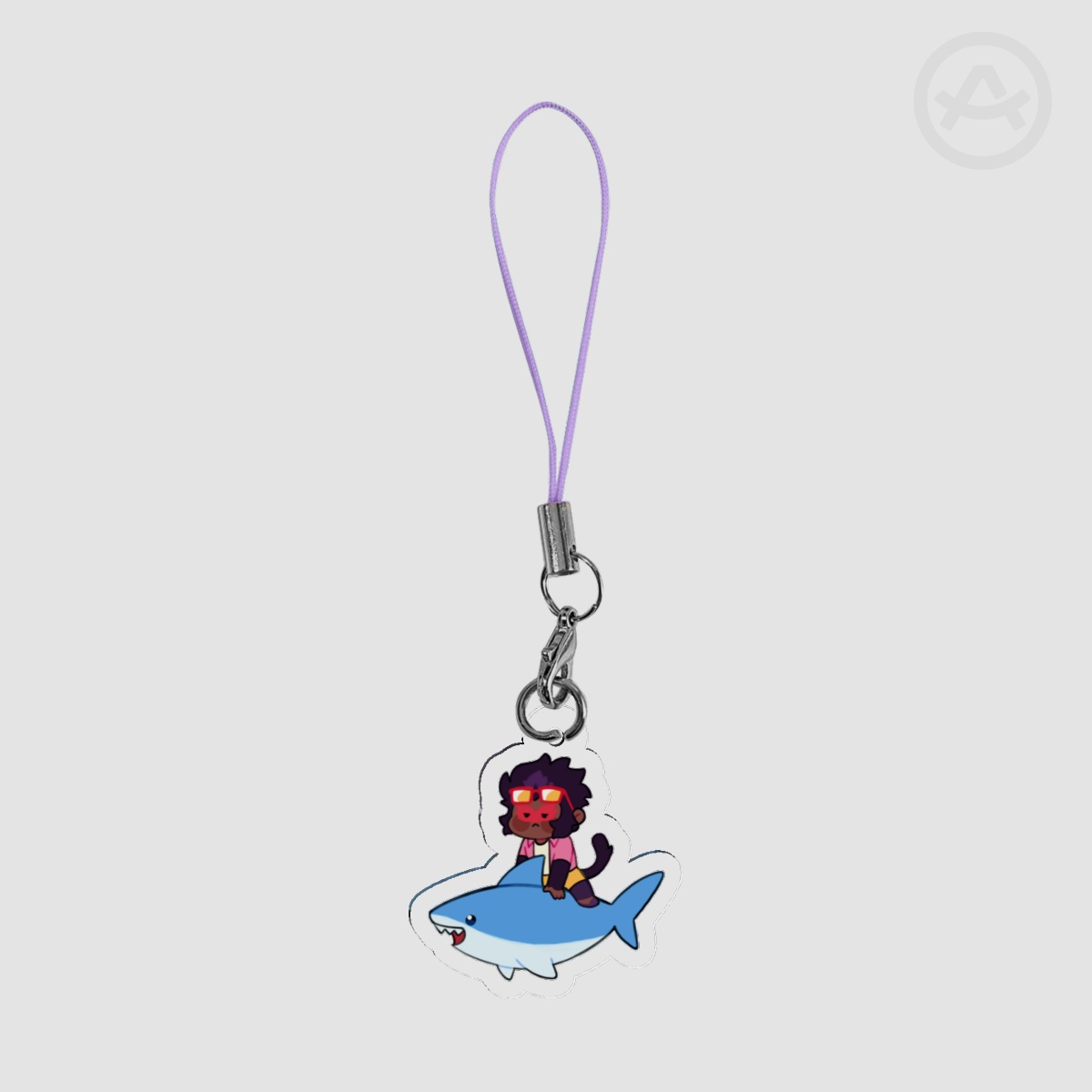 macaque sea creature phone charm