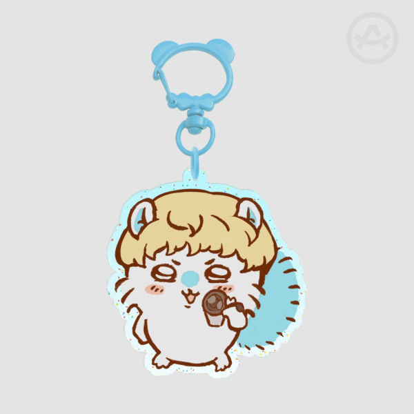Ryo Asuka x Chiikawa Glitter Acrylic Keychain
