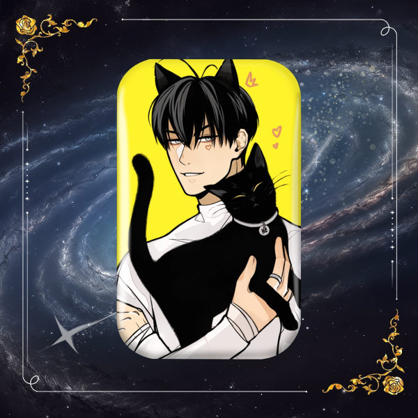 19 Days - He Tian - Holographic Rectangular Badges