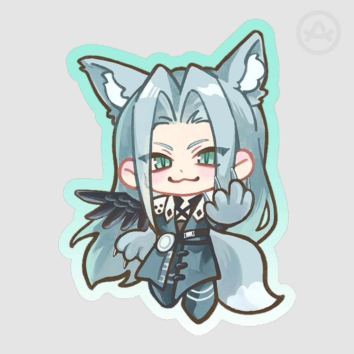 Sephiroth Colored Edge Die Cut Sticker