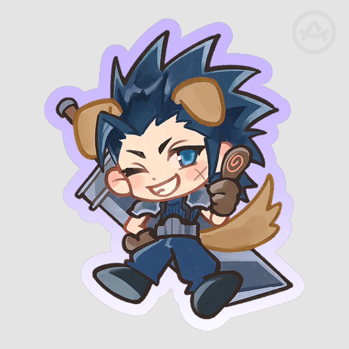 Zack Fair Colored Edge Die Cut Sticker