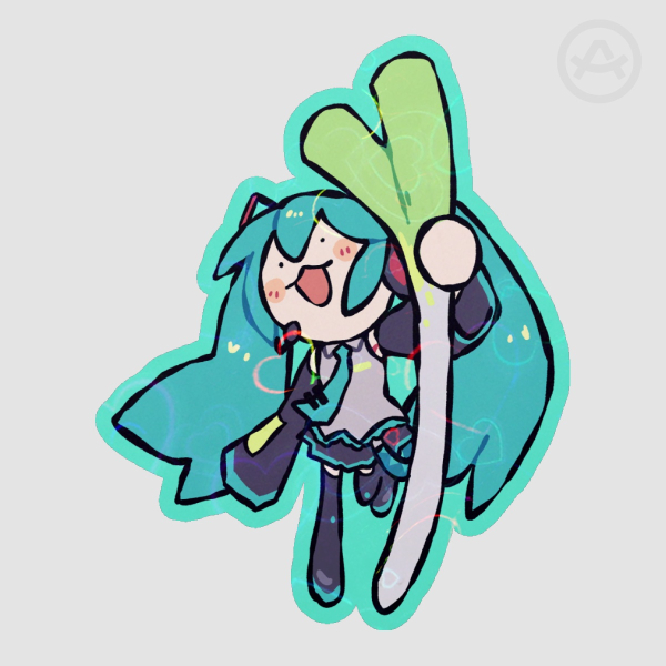 Hatsune Miku heart Holo Sticker
